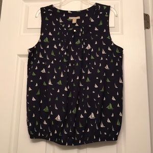 Banana Republic sleeveless boat shirt size L